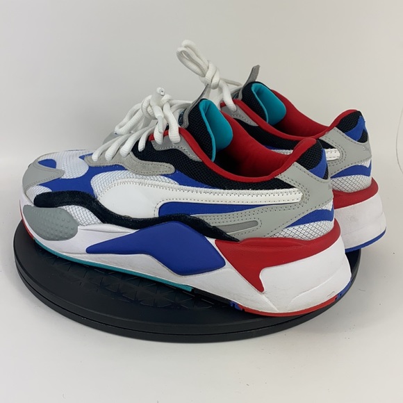 Puma RS-X3 Puzzle White/Red/Blue Athletic Shoes 371570-05 Men's Size 9.5 - Picture 7 of 13